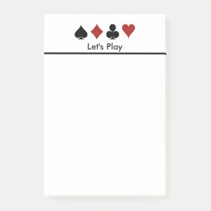 Playing Card Score Pad Post-it Notes
