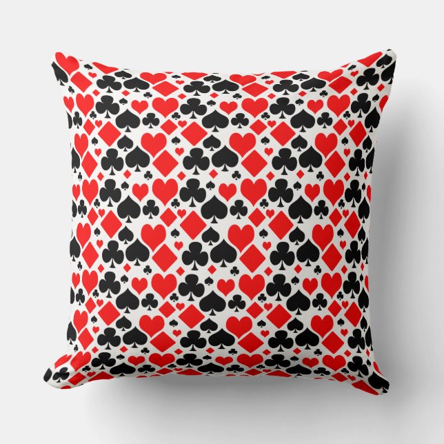 Playing Card Suit Pattern Cushion (Front)
