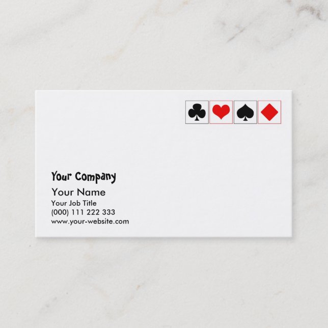 Playing card suits (Front)