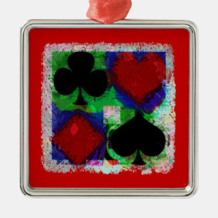 PLAYING CARD SUITS DESIGN Ornament