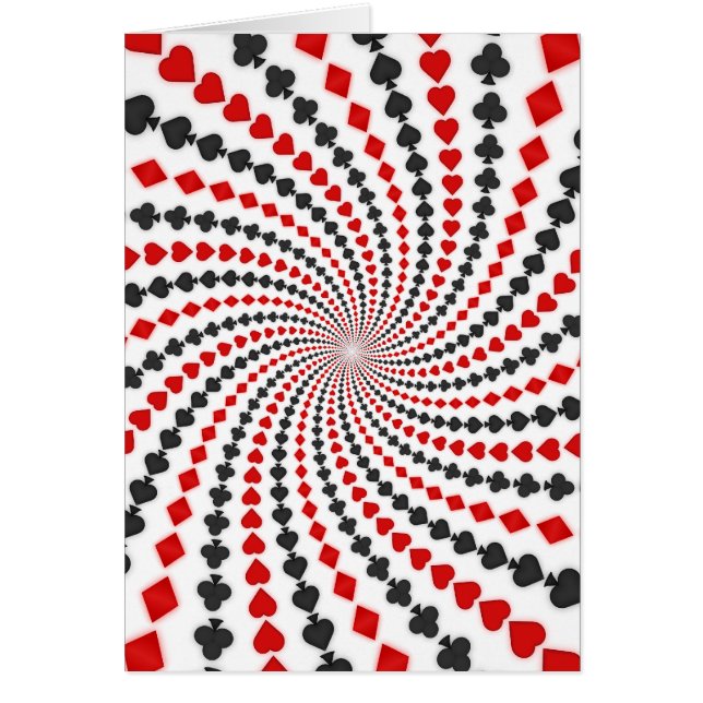 Playing Card Suits Spiral: (Front)