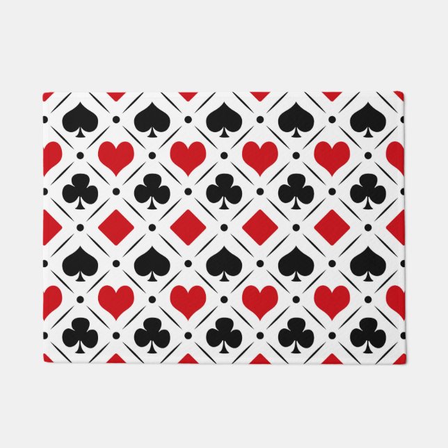 Playing card suits symbols doormat (Front)