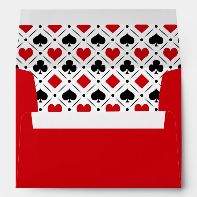 Playing card suits symbols envelope (Back (Bottom))