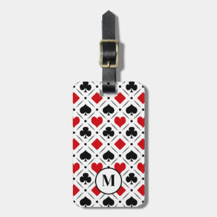 Playing card suits symbols luggage tag