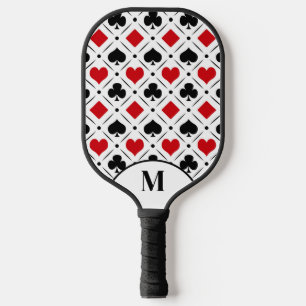 Playing card suits symbols pickleball paddle