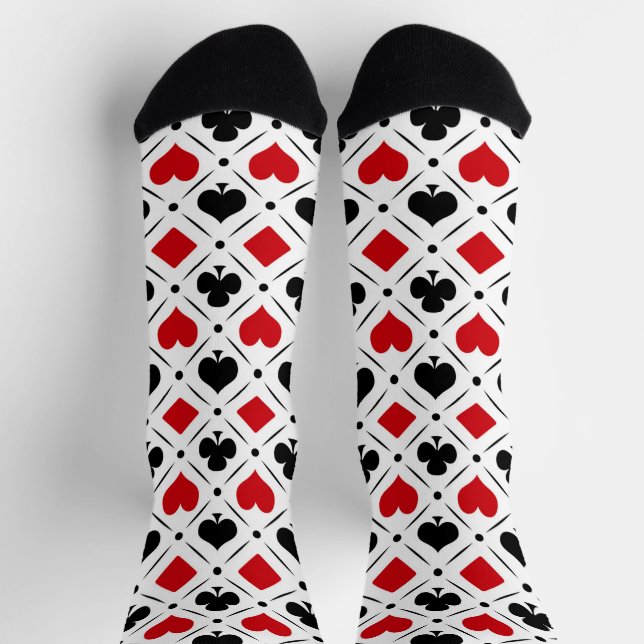 Playing card suits symbols socks (Top)