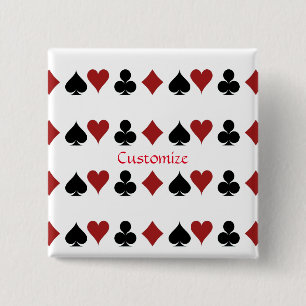 Playing Card Suits Thunder_Cove 15 Cm Square Badge