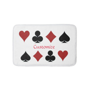 Playing Card Suits Thunder_Cove Bath Mat