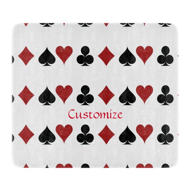Playing Card Suits Thunder_Cove Cutting Board (Front)