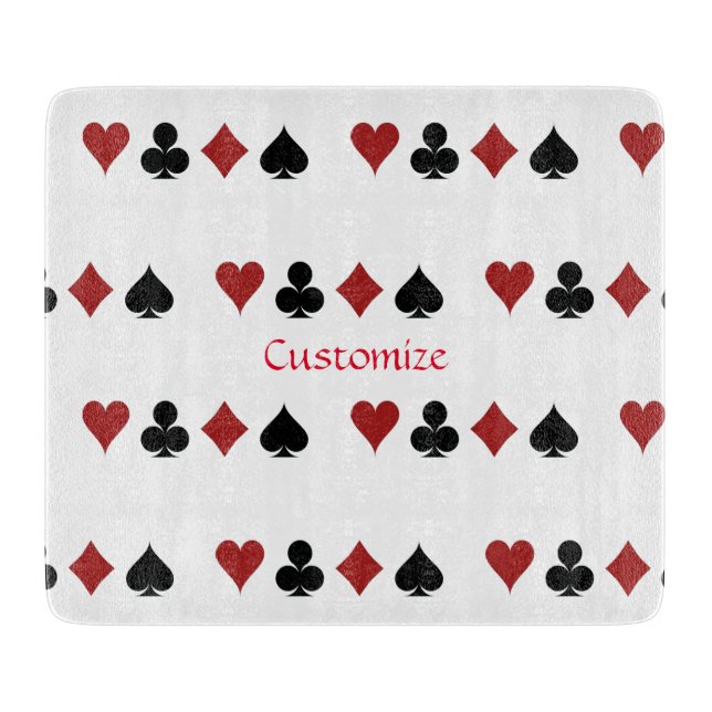 Playing Card Suits Thunder_Cove Cutting Board (Front)