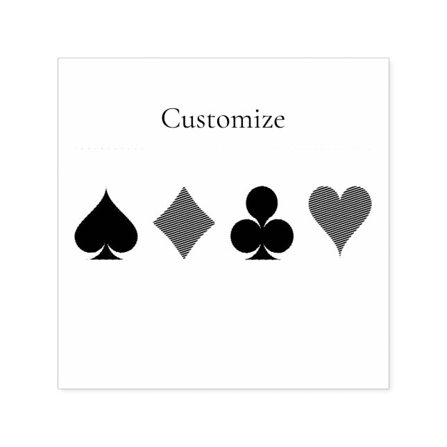 Playing Card Suits Thunder_Cove Self-inking Stamp (Design)