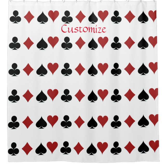 Playing Card Suits Thunder_Cove Shower Curtain (Front)