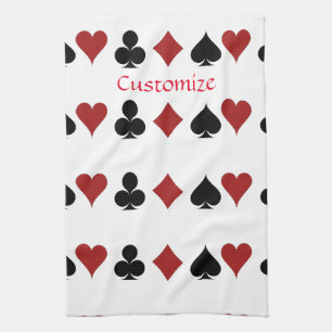Playing Card Suits Thunder_Cove Tea Towel
