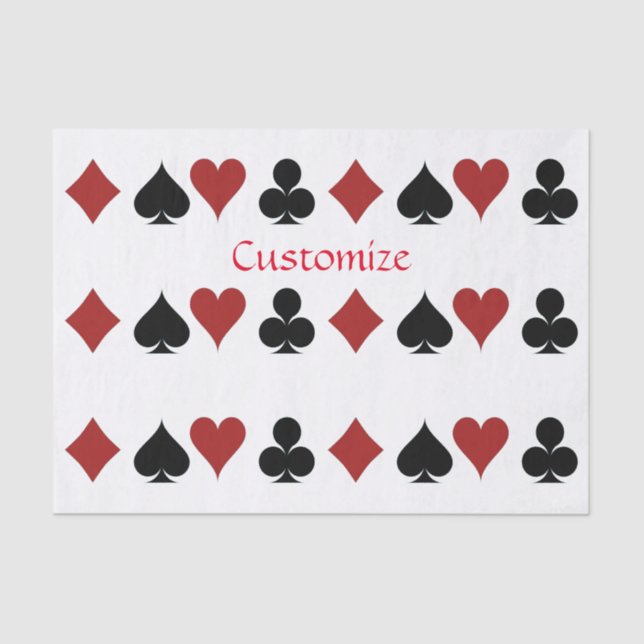 Playing Card Suits Thunder_Cove Tissue Paper (Front)