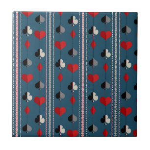 Playing card symbols. For poker lovers. Ceramic Tile