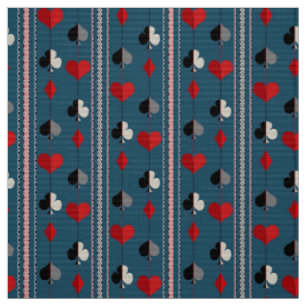 Playing card symbols. For poker lovers. Fabric