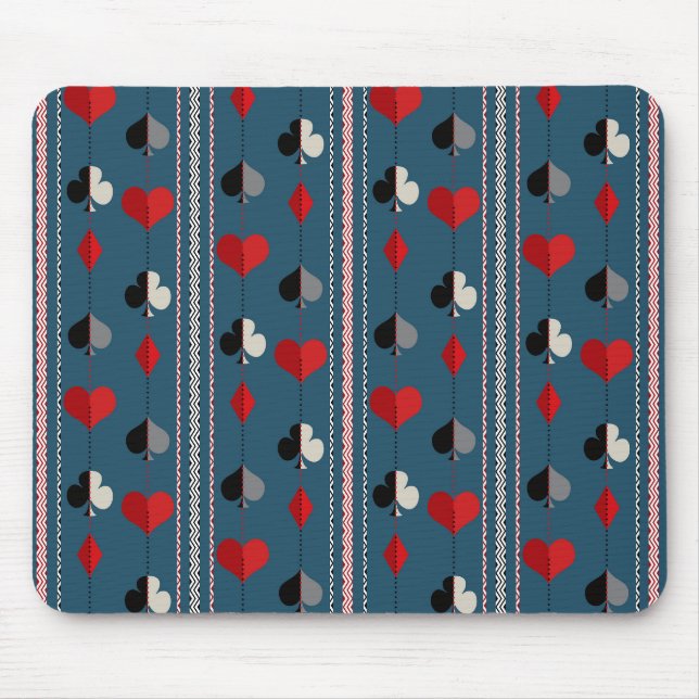 Playing card symbols. For poker lovers. Mouse Pad (Front)