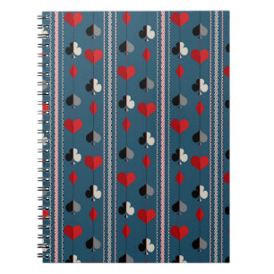 Playing card symbols. For poker lovers. Notebook