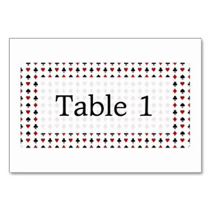 Playing Card Symbols Minimalist Red White & Black