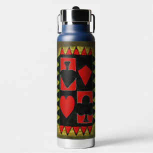 Playing card water bottle