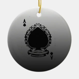 Playing Card With Gradient Ceramic Ornament