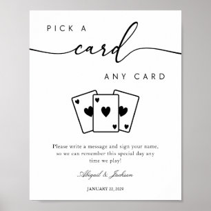 Playing Cards Alternative Guest Book Wedding Sign