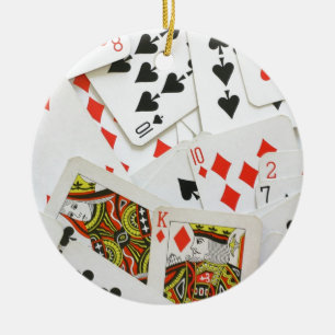 Playing Cards Ceramic Tree Decoration