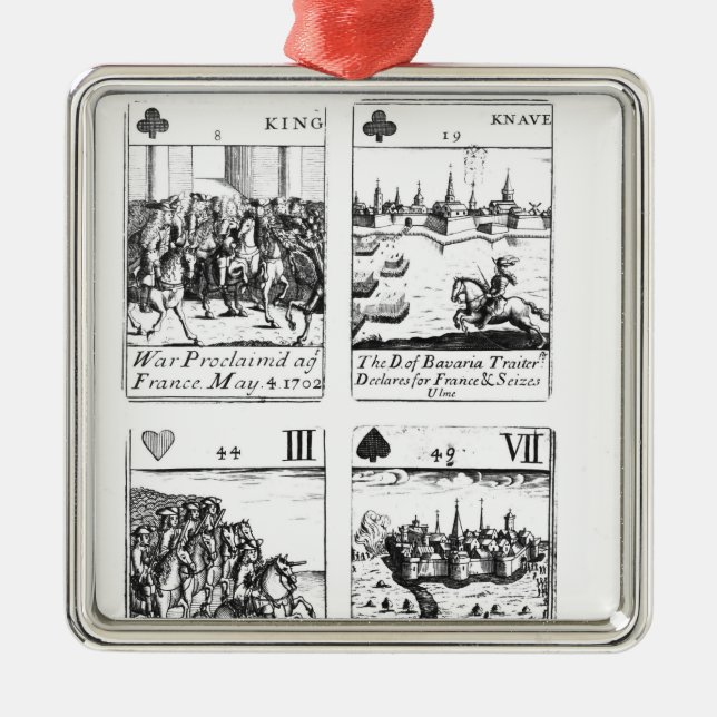 Playing cards commemorating metal ornament (Front)