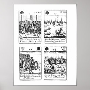 Playing cards commemorating poster