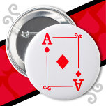 Playing Cards Costume Ace Diamonds Card Ace Card 6 Cm Round Badge<br><div class="desc">This ace card diamonds suit design is perfect for anyone that loves to play table card games like poker & blackjack or just for fun card games like Go Fish! Perfect winning hand family vacation design for a full house, four of a kind or royal flush! Features a Ace playing...</div>