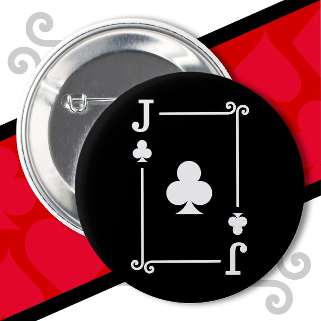 Playing Cards Costume Jack Clubs Card Jack Card 6 Cm Round Badge (Creator Uploaded)