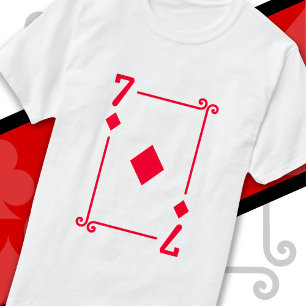 Playing Cards Costume Seven Card 7 of Diamonds T-Shirt