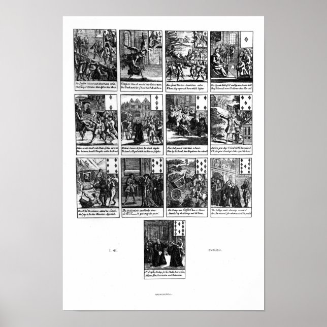 Playing cards depicting the impeachment poster (Front)