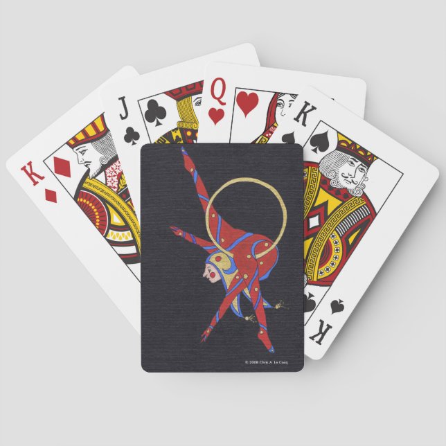 Playing Cards -Distinct black and red acrobat (Back)