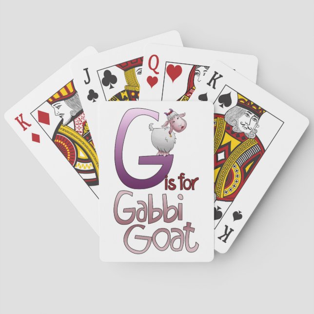 Playing Cards, G is for Gabbi Goat Playing Cards (Back)