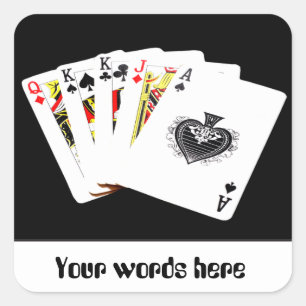 Playing cards gambling customisable sticker