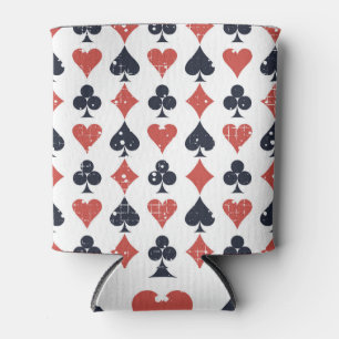 Playing Cards: Grunge Abstract Pattern Can Cooler