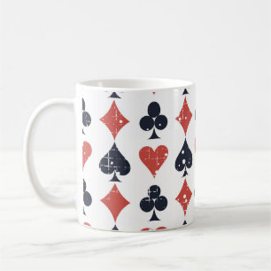 Playing Cards: Grunge Abstract Pattern Coffee Mug