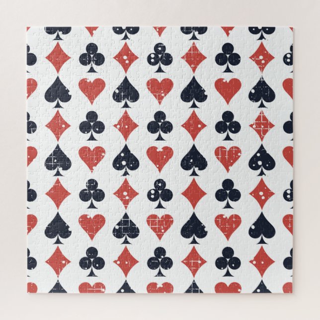 Playing Cards: Grunge Abstract Pattern Jigsaw Puzzle (Vertical)