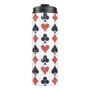 Playing Cards: Grunge Abstract Pattern Thermal Tumbler