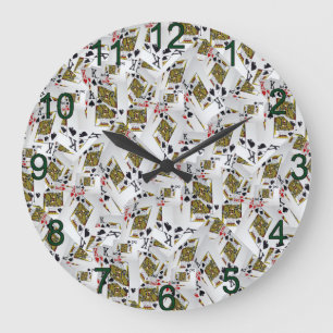 Playing Cards Kings Layered, Wall Clock