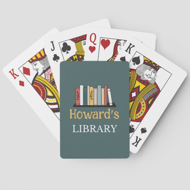 Playing Cards - Library -  Personalised - Add Name (Back)