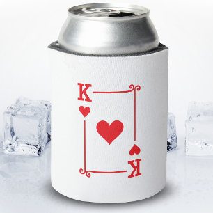 Playing Cards - Matching Hearts Card Suits - King Can Cooler
