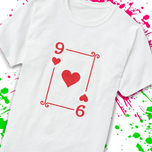 Playing Cards Matching Hearts Card Suits Nine (9) T-Shirt