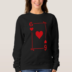 Playing Cards - Matching Hearts Card Suits - Six C Sweatshirt