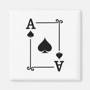 Playing Cards - Matching Spades Card Suits Ace Magnet