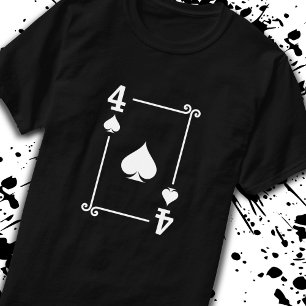 Playing Cards Matching Spades Card Suits Four (4) T-Shirt