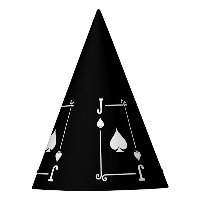 Playing Cards - Matching Spades Card Suits - Jack Party Hat (Front)
