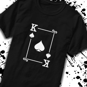 Playing Cards - Matching Spades Card Suits - King T-Shirt