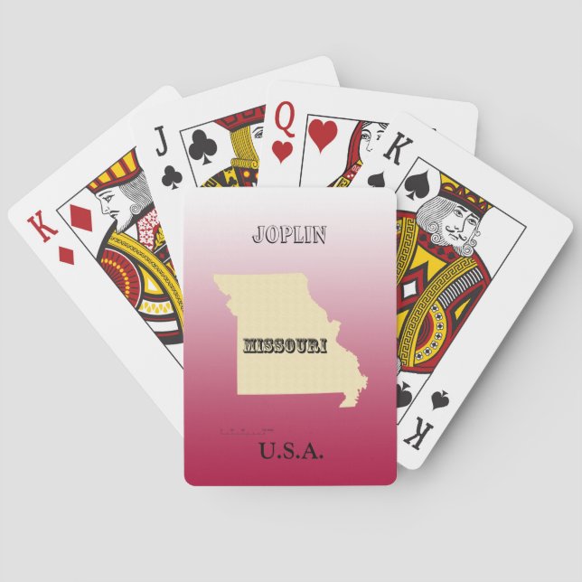 Playing Cards - Missouri State Map with City (Back)